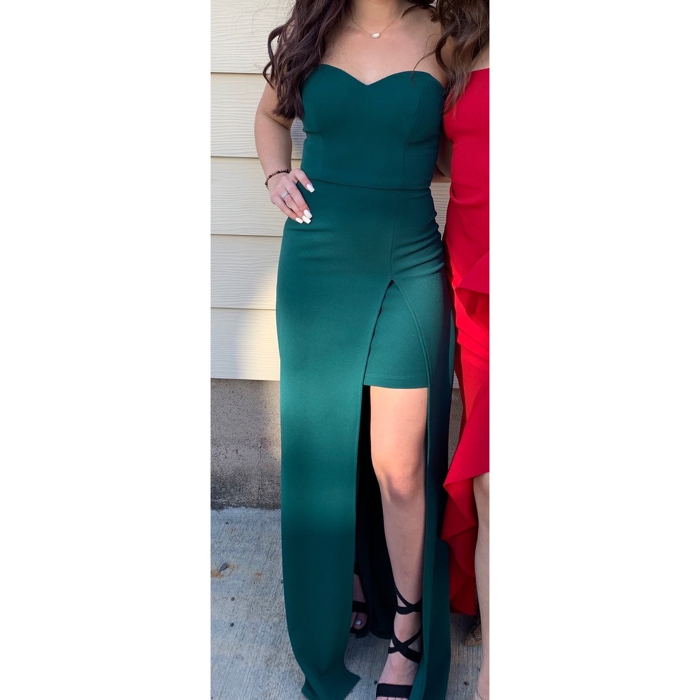 Hunter green formal dress, worn once!